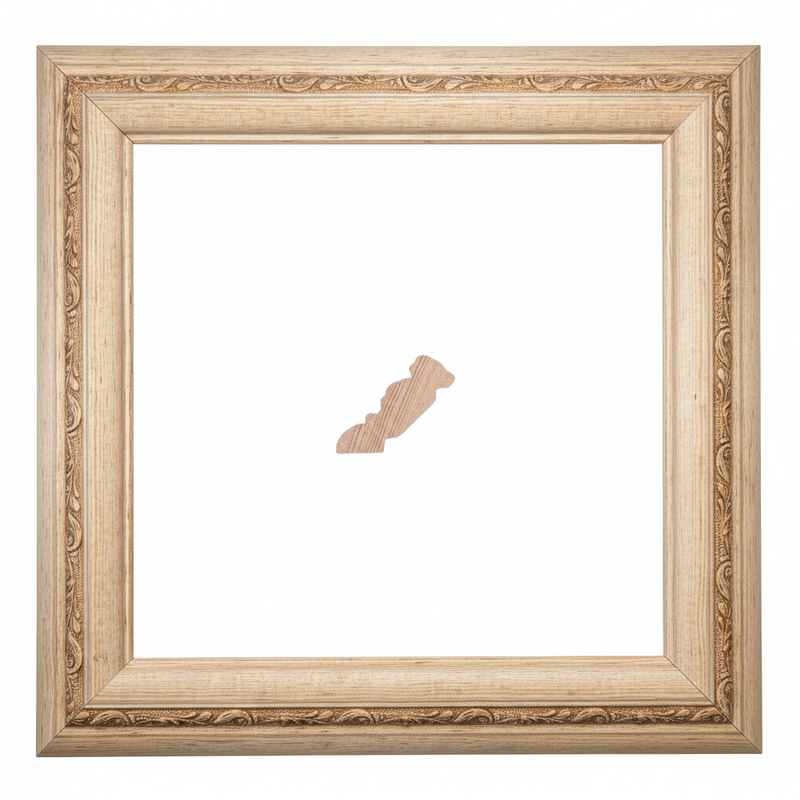 135 - 531 - 14G Moldura de Madera de Pino de Primera, Linea para Marco, Tipo Faldon, de 19mm de espesor x 057mm de ancho. con Textura, sin Acabado.