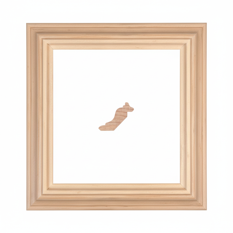 FALDON | Moldura de Madera de Pino de Primera, Linea para Marco, Tipo Faldon, de 19mm de espesor x 057mm de ancho. sin Textura, sin Acabado.