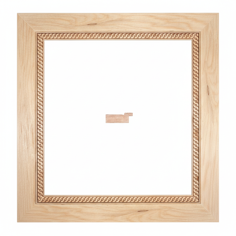 282 - 15 x 40 - Gr. 1 Moldura de Madera de Pino de Primera, Linea para Marco, Tipo Plana, de 15mm de espesor x 040mm de ancho. con Textura, sin Acabado.