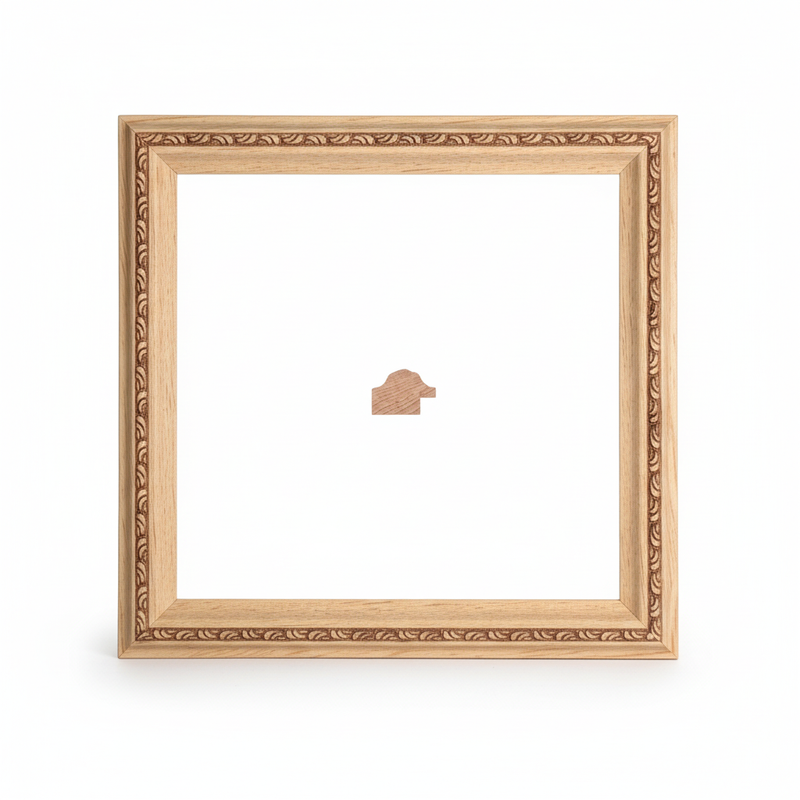 20 - G1 Moldura de Madera de Pino de Primera, Linea para Marco, Tipo Plana, de 20mm de espesor x 026mm de ancho. con Textura, sin Acabado.