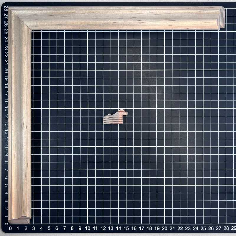 403 Moldura de Madera de Pino de Primera, Linea para Marco, Tipo Plana, de 20mm de espesor x 031mm de ancho. sin Textura, sin Acabado.