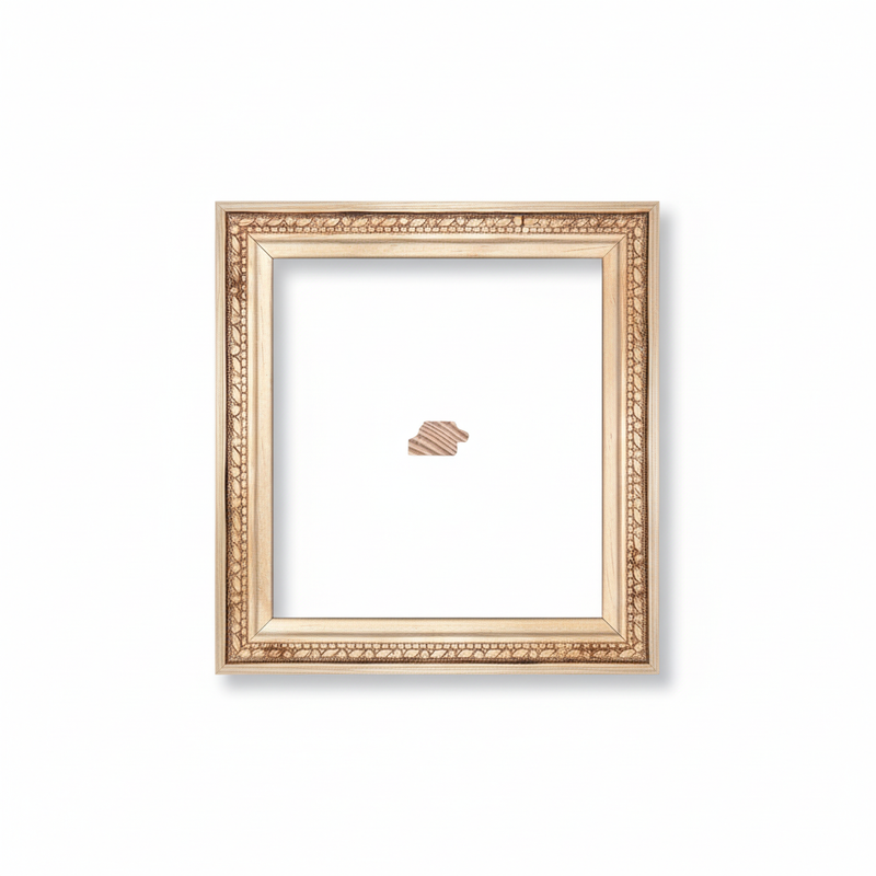 416 - G1 Moldura de Madera de Pino de Primera, Linea para Marco, Tipo Plana, de 20mm de espesor x 034mm de ancho. con Textura, sin Acabado.