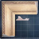 515 - Medallones Moldura de Madera de Pino de Primera, Linea para Marco, Tipo Plana, de 35mm de espesor x 105mm de ancho. con Textura, sin Acabado.