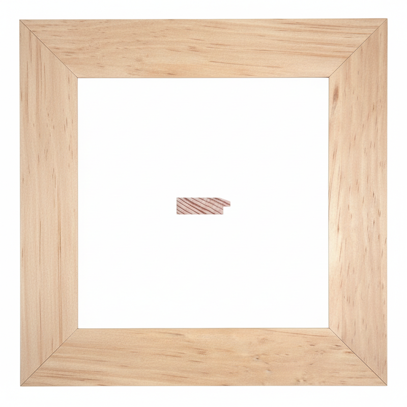 715 - 15 x 48 Moldura de Madera de Pino de Primera, Linea para Marco, Tipo Plana, de 15mm de espesor x 048mm de ancho. sin Textura, sin Acabado.