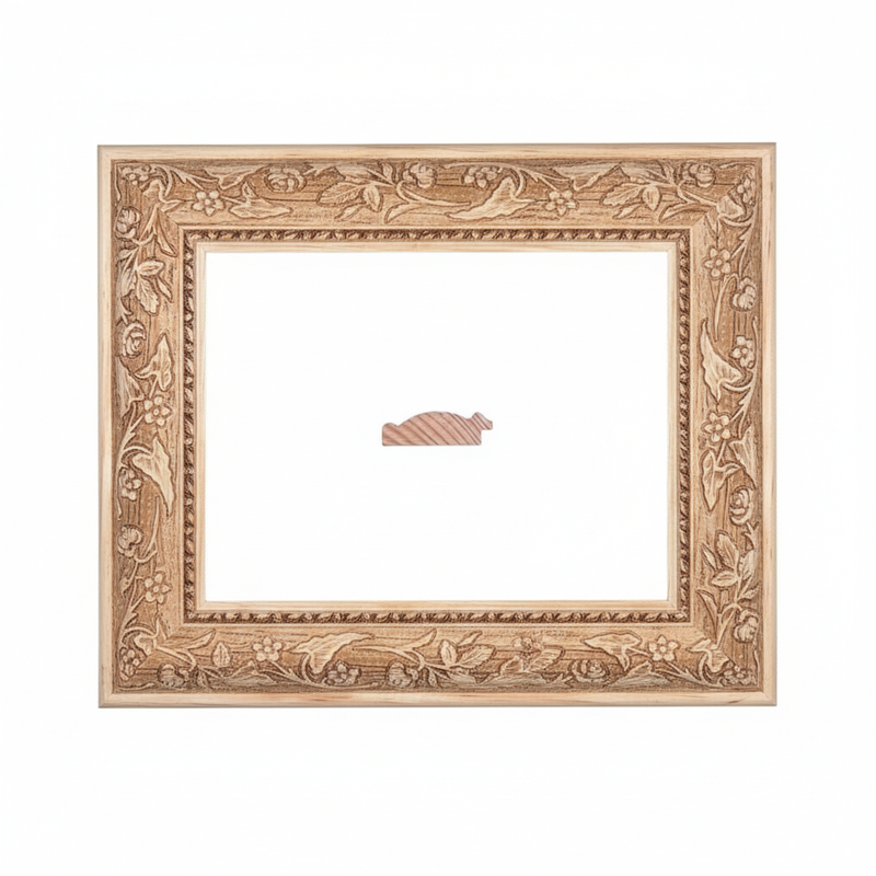 Alcatraz plana Moldura de Madera de Pino de Primera, Linea para Marco, Tipo Plana, de 20mm de espesor x 063mm de ancho. con Textura, sin Acabado.