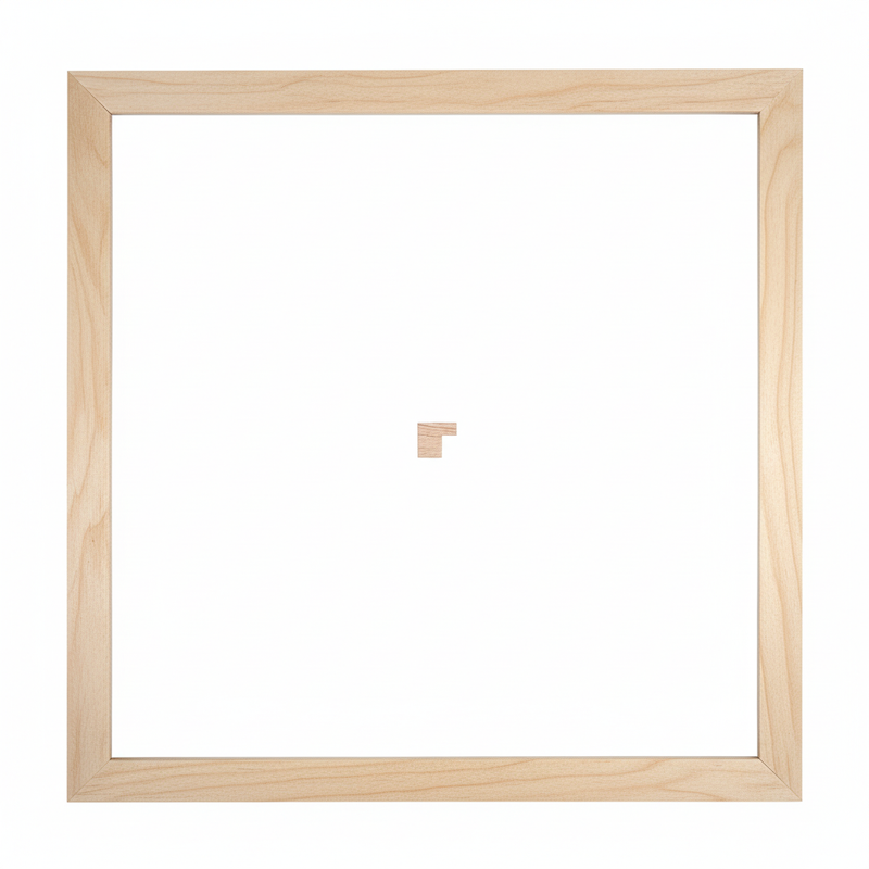 Bastidor - 15 x 15 Moldura de Madera de Pino de Primera, Linea para Marco, Tipo Plana, de 15mm de espesor x 015mm de ancho. sin Textura, sin Acabado.