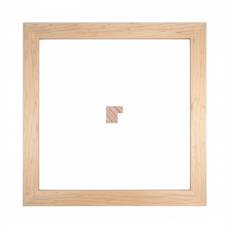 Bastidor - 20 x 20 Moldura de Madera de Pino de Primera, Linea para Marco, Tipo Plana, de 20mm de espesor x 020mm de ancho. sin Textura, sin Acabado.