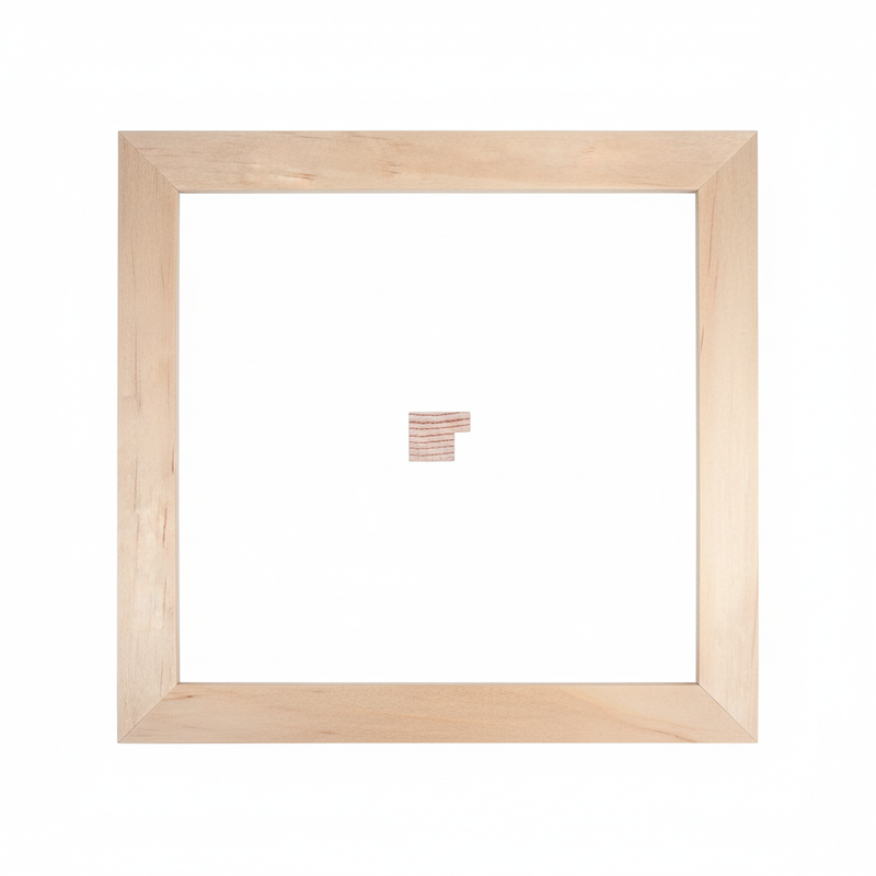 Bastidor - 20 x 25 Moldura de Madera de Pino de Primera, Linea para Marco, Tipo Plana, de 20mm de espesor x 025mm de ancho. sin Textura, sin Acabado.