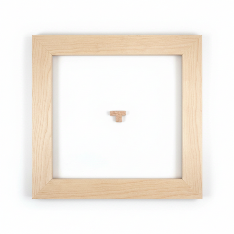 Bastidor - 20 x 30 - Panal Moldura de Madera de Pino de Primera, Linea para Marco, Tipo Plana, de 20mm de espesor x 030mm de ancho. con Textura, sin Acabado.