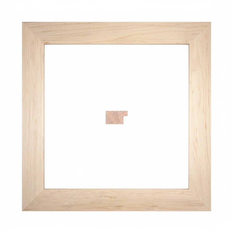 Bastidor - 20 x 33 Moldura de Madera de Pino de Primera, Linea para Marco, Tipo Plana, de 20mm de espesor x 033mm de ancho. sin Textura, sin Acabado.