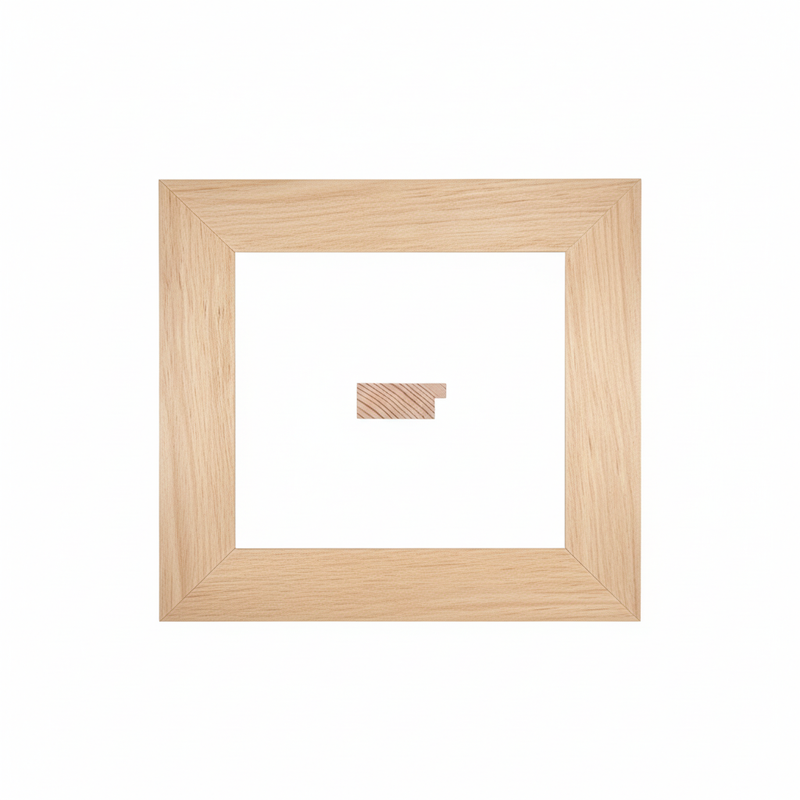 Bastidor - 20 x 50 Moldura de Madera de Pino de Primera, Linea para Marco, Tipo Plana, de 20mm de espesor x 050mm de ancho. sin Textura, sin Acabado.