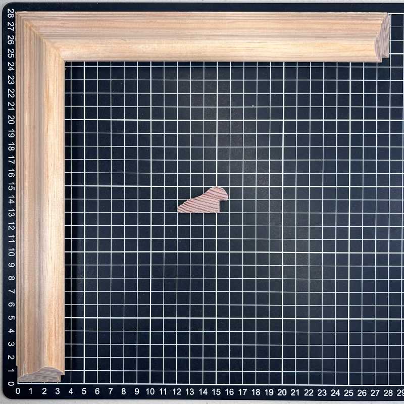 BALLENITA Moldura de Madera de Pino de Primera, Linea para Marco, Tipo Plana, de 20mm de espesor x 039mm de ancho. sin Textura, sin Acabado.