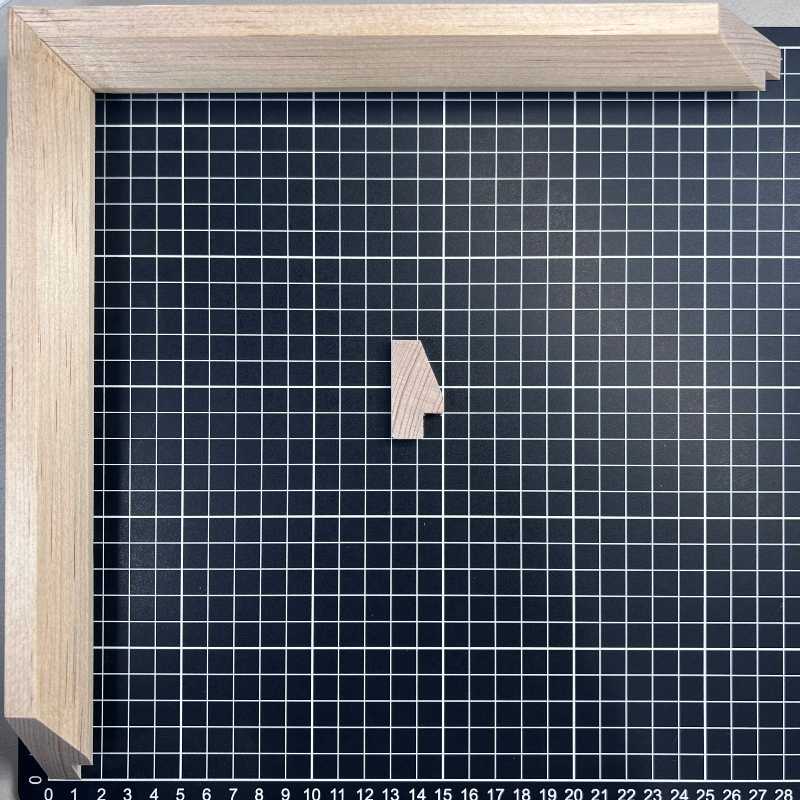 CAJA RAMO - 38 x 20 Moldura de Madera de Pino de Primera, Linea para Marco, Tipo Plana, de 20mm de espesor x 038mm de ancho. sin Textura, sin Acabado.