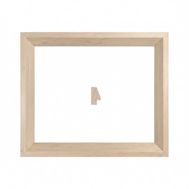 CAJA RAMO - 38 x 20 Moldura de Madera de Pino de Primera, Linea para Marco, Tipo Plana, de 20mm de espesor x 038mm de ancho. sin Textura, sin Acabado.