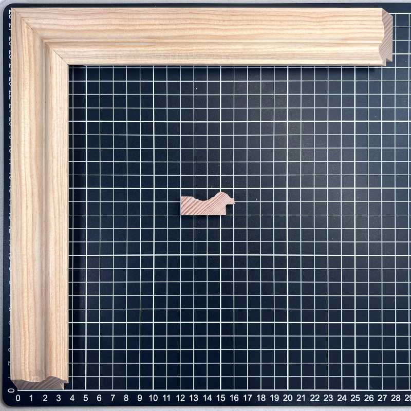 CLEOTILDE | Moldura de Madera de Pino de Primera, Linea para Marco, Tipo Plana, de 17mm de espesor x 040mm de ancho. sin Textura, sin Acabado.
