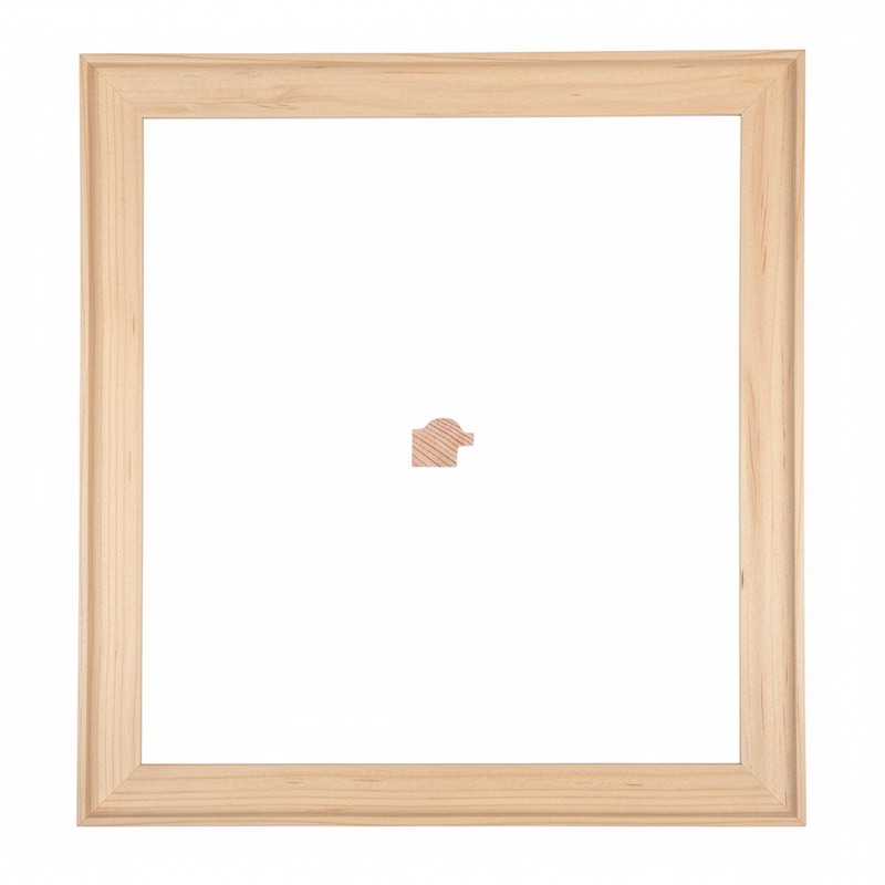 CAPILLITA Moldura de Madera de Pino de Primera, Linea para Marco, Tipo Plana, de 19mm de espesor x 025mm de ancho. sin Textura, sin Acabado.