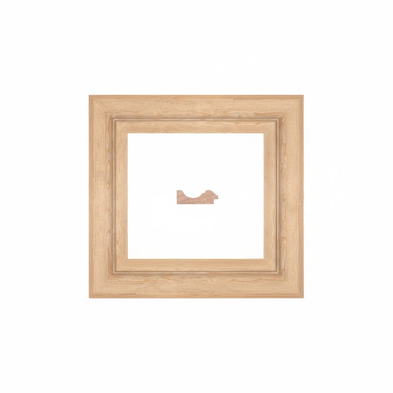 CAZUELA Moldura de Madera de Pino de Primera, Linea para Marco, Tipo Plana, de 20mm de espesor x 061mm de ancho. sin Textura, sin Acabado.