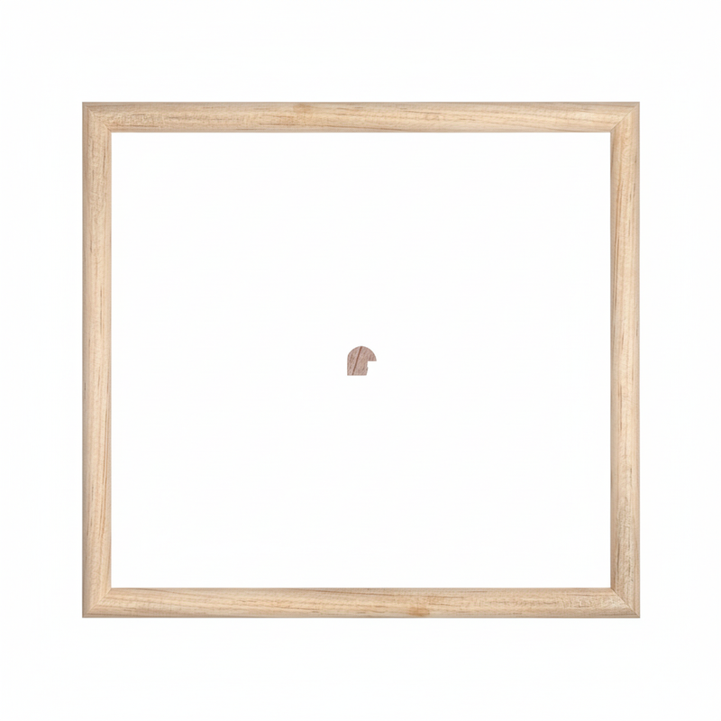 1/2 Caña - 1 Moldura de Madera de Pino de Primera, Linea para Marco, Tipo Plana, de 15mm de espesor x 015mm de ancho. sin Textura, sin Acabado.