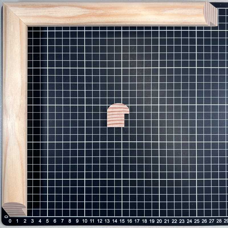 1/2 Caña - 411 - 32 x 29 Moldura de Madera de Pino de Primera, Linea para Marco, Tipo Plana, de 29mm de espesor x 032mm de ancho. sin Textura, sin Acabado.