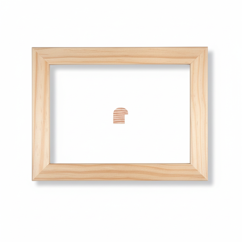 1/2 Caña - 411 - 32 x 29 Moldura de Madera de Pino de Primera, Linea para Marco, Tipo Plana, de 29mm de espesor x 032mm de ancho. sin Textura, sin Acabado.