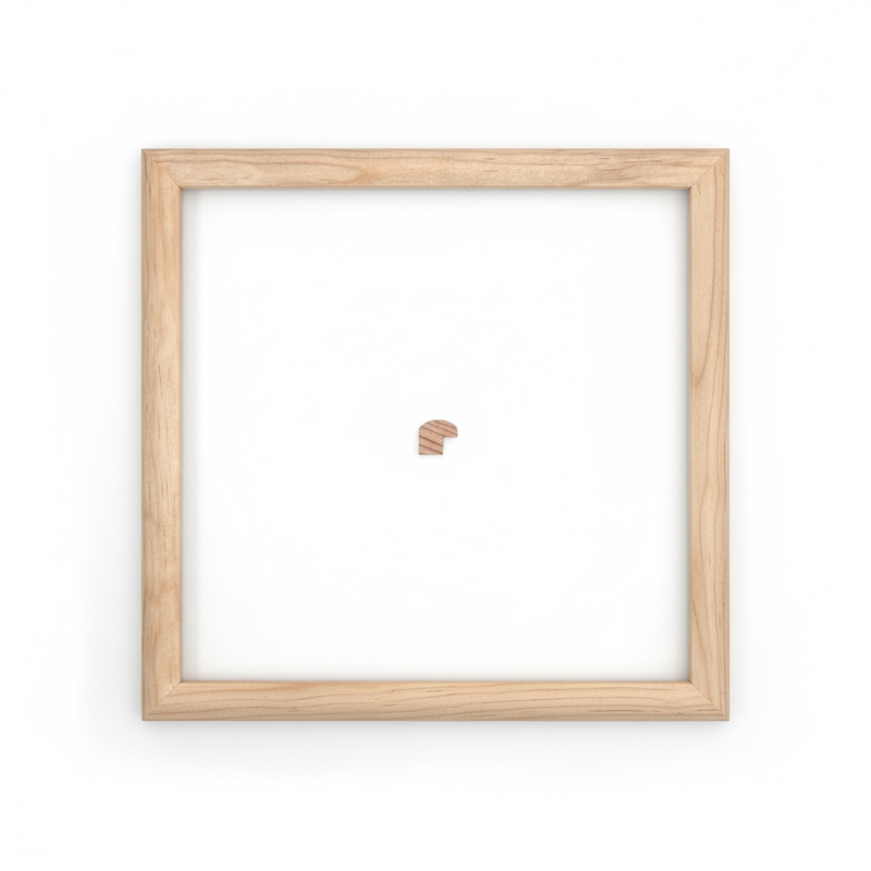 1/2 Caña - CLAUDIA Moldura de Madera de Pino de Primera, Linea para Marco, Tipo Plana, de 16mm de espesor x 017mm de ancho. sin Textura, sin Acabado.