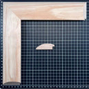 1/2 Caña - Baja 57 Moldura de Madera de Pino de Primera, Linea para Marco, Tipo Plana, de 19mm de espesor x 057mm de ancho. sin Textura, sin Acabado.