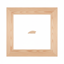 1/2 Caña - Baja 57 Moldura de Madera de Pino de Primera, Linea para Marco, Tipo Plana, de 19mm de espesor x 057mm de ancho. sin Textura, sin Acabado.