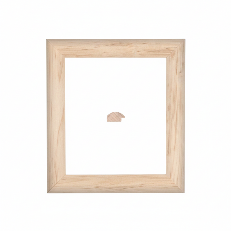 1/2 Caña - SUPER Moldura de Madera de Pino de Primera, Linea para Marco, Tipo Plana, de 19mm de espesor x 034mm de ancho. sin Textura, sin Acabado.