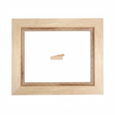 Chaflan Continuo - 50 - CADENA Moldura de Madera de Pino de Primera, Linea para Marco, Tipo Plana, de 20mm de espesor x 050mm de ancho. con Textura, sin Acabado.