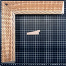 Chaflan Continuo - 60 - CANASTO Moldura de Madera de Pino de Primera, Linea para Marco, Tipo Plana, de 20mm de espesor x 060mm de ancho. con Textura, sin Acabado.