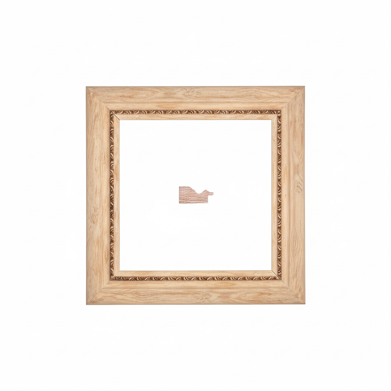 1/2 Cordon - G1 Moldura de Madera de Pino de Primera, Linea para Marco, Tipo Plana, de 20mm de espesor x 040mm de ancho. con Textura, sin Acabado.