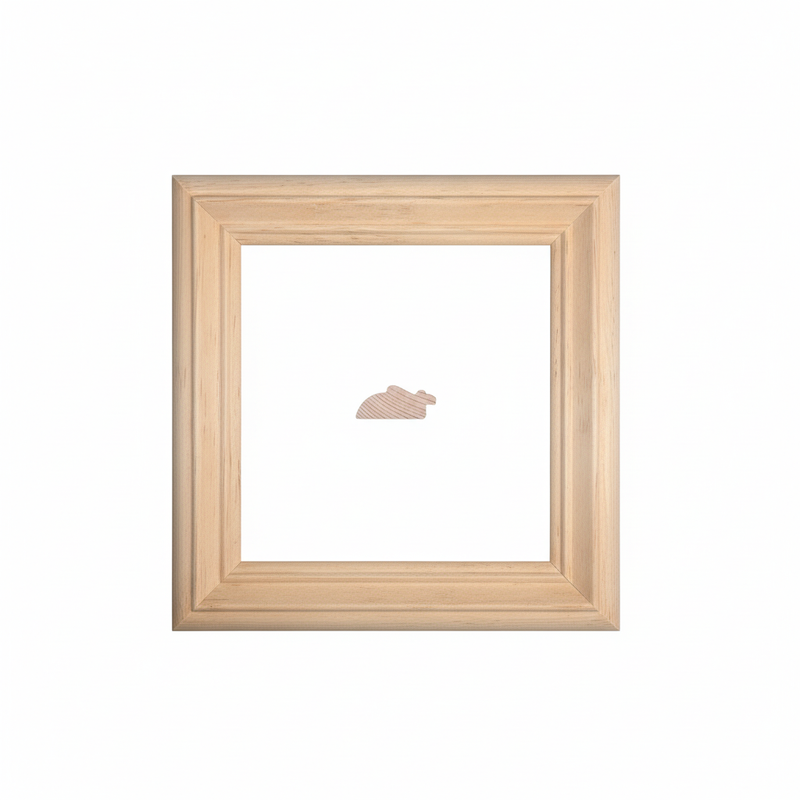 DURANGO Moldura de Madera de Pino de Primera, Linea para Marco, Tipo Plana, de 21mm de espesor x 052mm de ancho. sin Textura, sin Acabado.