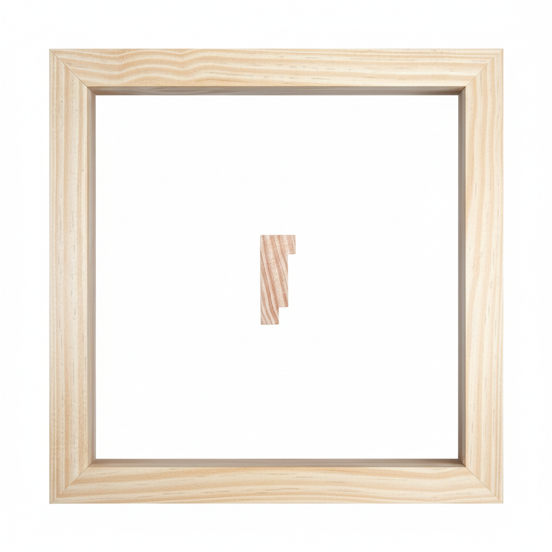 Doble Fondo - Caja - 50 x 20 Moldura de Madera de Pino de Primera, Linea para Marco, Tipo Plana, de 20mm de espesor x 050mm de ancho. sin Textura, sin Acabado.