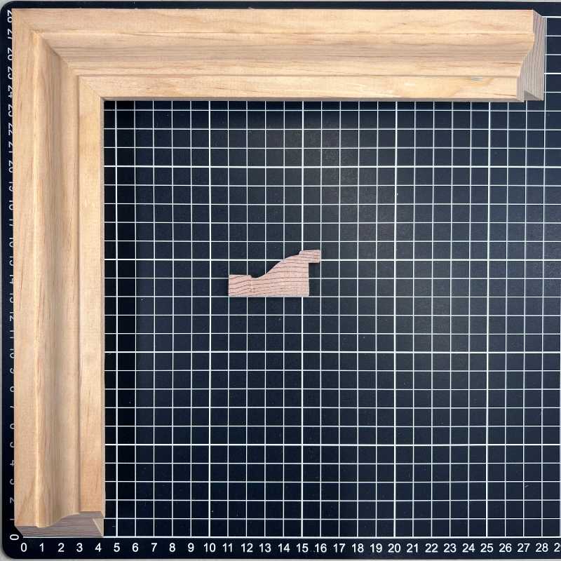 EMANUELO Moldura de Madera de Pino de Primera, Linea para Marco, Tipo Plana, de 25mm de espesor x 050mm de ancho. sin Textura, sin Acabado.