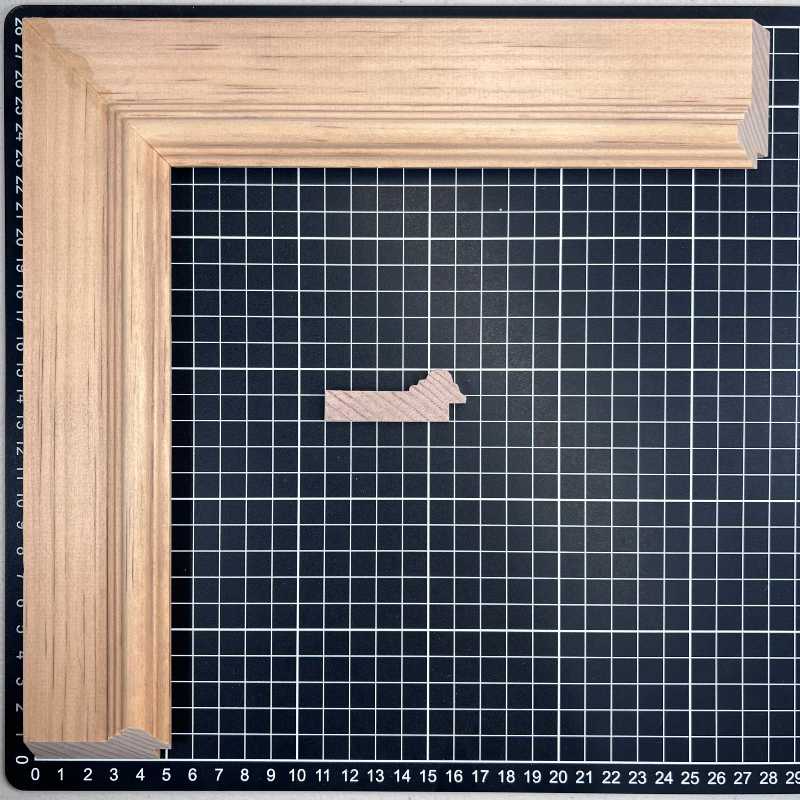 ELOISA - 21 x 54 Moldura de Madera de Pino de Primera, Linea para Marco, Tipo Plana, de 21mm de espesor x 054mm de ancho. sin Textura, sin Acabado.