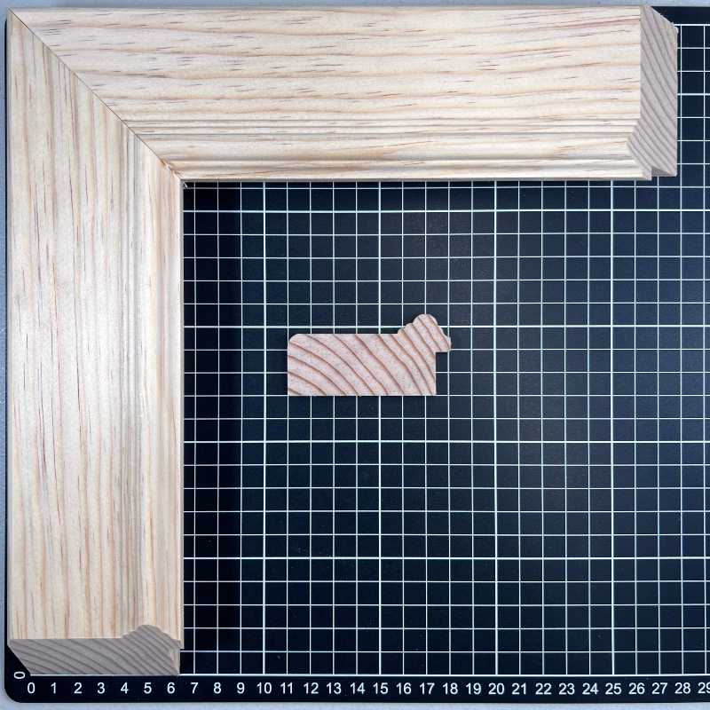 ELOISA - 35 x 70 Moldura de Madera de Pino de Primera, Linea para Marco, Tipo Plana, de 35mm de espesor x 070mm de ancho. sin Textura, sin Acabado.