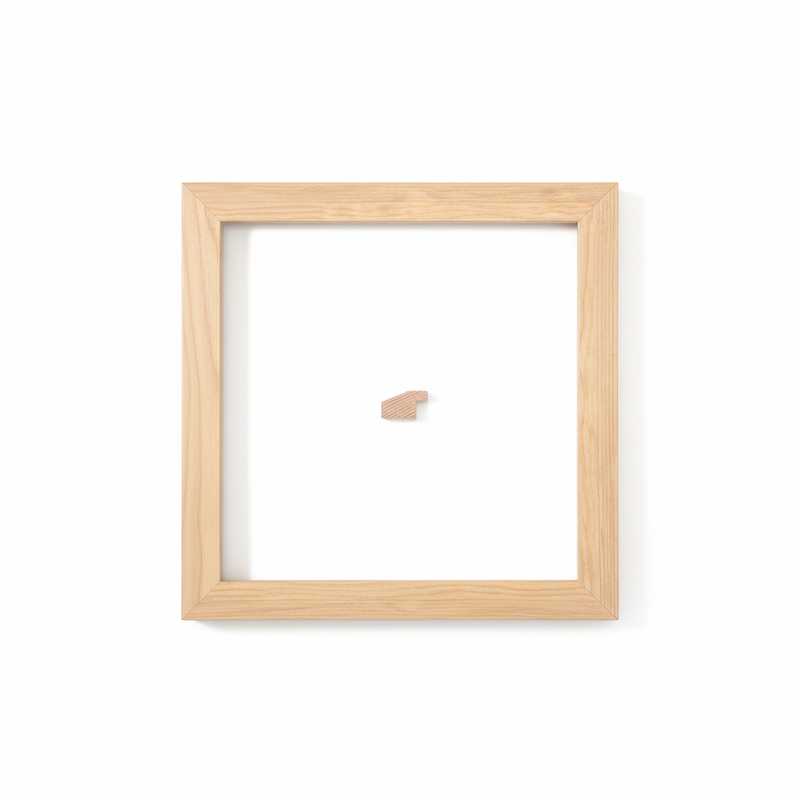 Escalonada Chica Moldura de Madera de Pino de Primera, Linea para Marco, Tipo Plana, de 16mm de espesor x 025mm de ancho. sin Textura, sin Acabado.