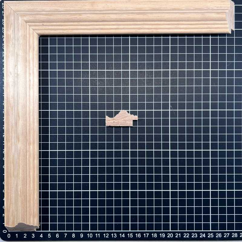 Guanajuato Moldura de Madera de Pino de Primera, Linea para Marco, Tipo Plana, de 20mm de espesor x 040mm de ancho. sin Textura, sin Acabado.