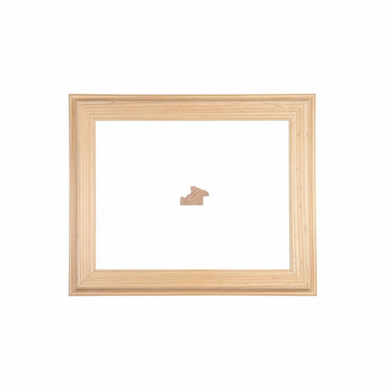 JAVIER Moldura de Madera de Pino de Primera, Linea para Marco, Tipo Plana, de 20mm de espesor x 031mm de ancho. sin Textura, sin Acabado.