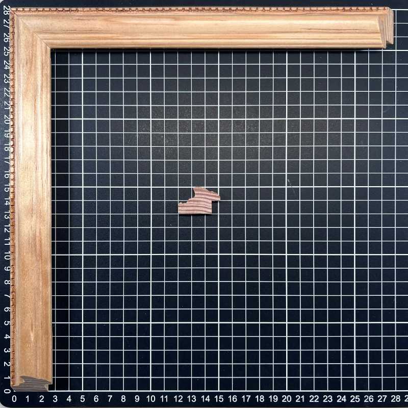 JAVIER - G1 Moldura de Madera de Pino de Primera, Linea para Marco, Tipo Plana, de 20mm de espesor x 031mm de ancho. con Textura, sin Acabado.