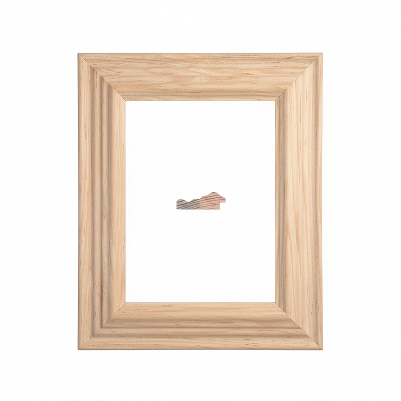 JUAN RAUL Moldura de Madera de Pino de Primera, Linea para Marco, Tipo Plana, de 20mm de espesor x 057mm de ancho. sin Textura, sin Acabado.