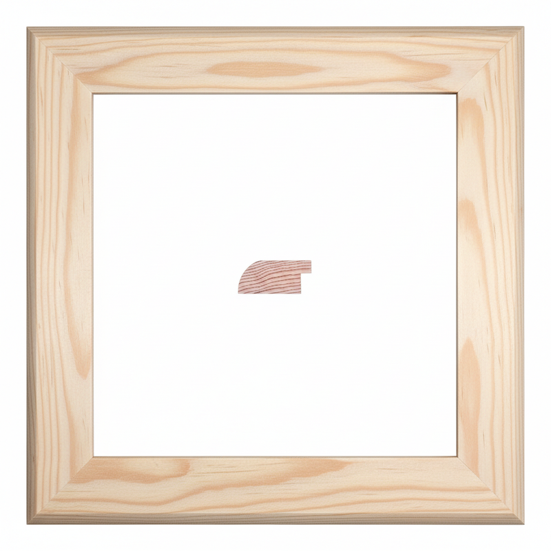 Liliana - 45 Moldura de Madera de Pino de Primera, Linea para Marco, Tipo Plana, de 20mm de espesor x 045mm de ancho. sin Textura, sin Acabado.