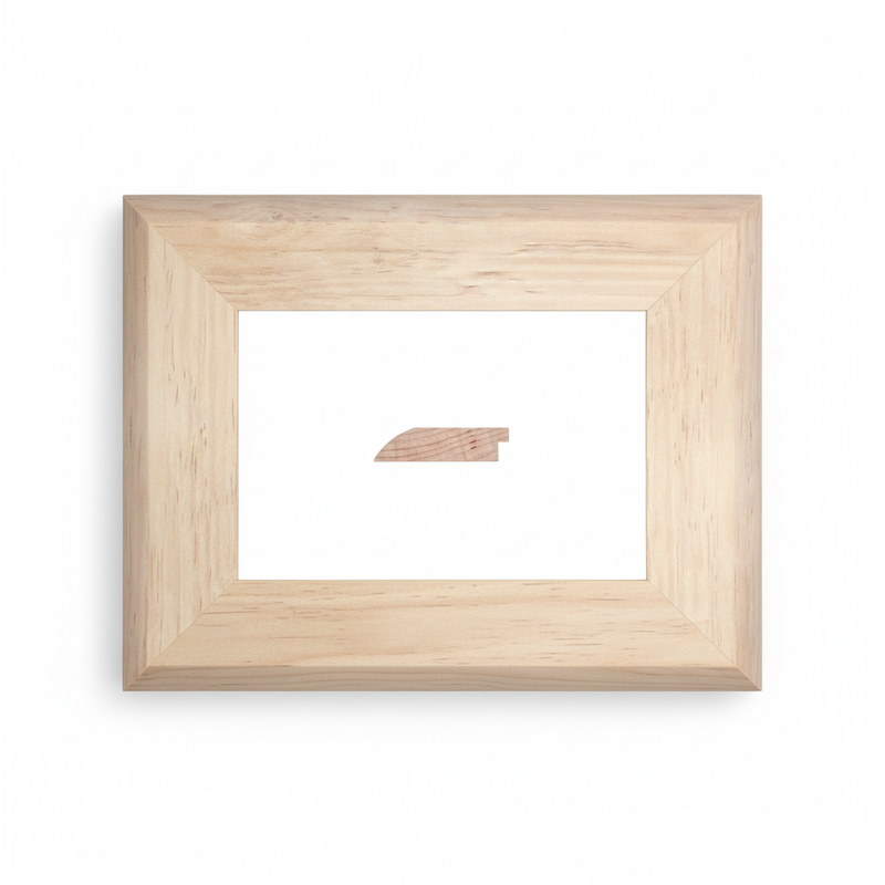 Liliana - 80 Moldura de Madera de Pino de Primera, Linea para Marco, Tipo Plana, de 20mm de espesor x 080mm de ancho. sin Textura, sin Acabado.