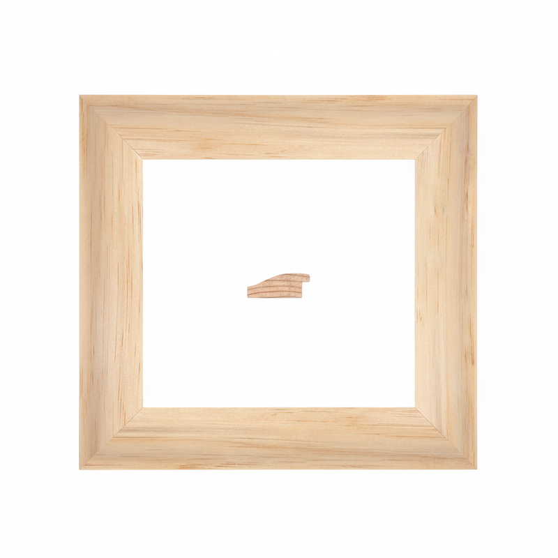 LOPEZ Moldura de Madera de Pino de Primera, Linea para Marco, Tipo Plana, de 20mm de espesor x 050mm de ancho. sin Textura, sin Acabado.