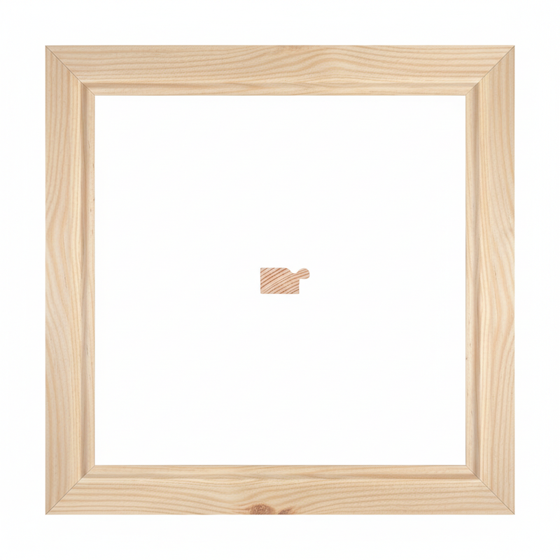 MARCIAL Moldura de Madera de Pino de Primera, Linea para Marco, Tipo Plana, de 16mm de espesor x 030mm de ancho. sin Textura, sin Acabado.