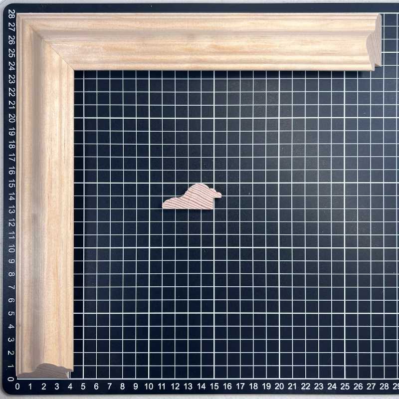 PANCHITO Moldura de Madera de Pino de Primera, Linea para Marco, Tipo Plana, de 20mm de espesor x 046mm de ancho. sin Textura, sin Acabado.