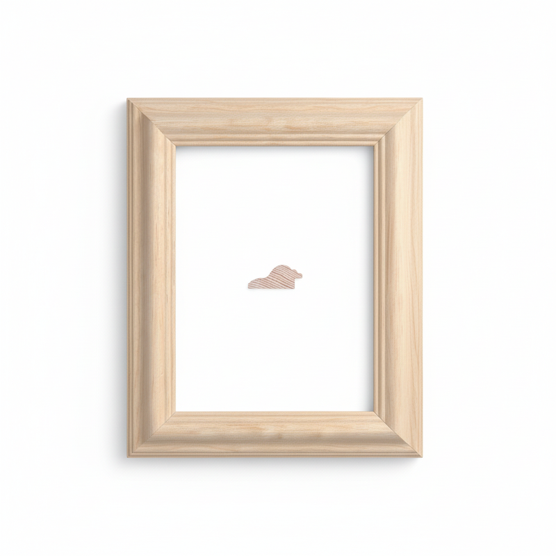 PANCHITO Moldura de Madera de Pino de Primera, Linea para Marco, Tipo Plana, de 20mm de espesor x 046mm de ancho. sin Textura, sin Acabado.