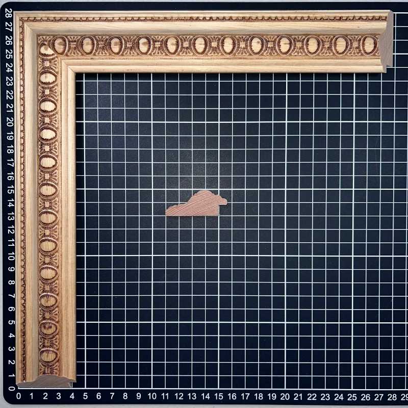 PANCHITO - G1 Moldura de Madera de Pino de Primera, Linea para Marco, Tipo Plana, de 20mm de espesor x 046mm de ancho. con Textura, sin Acabado.