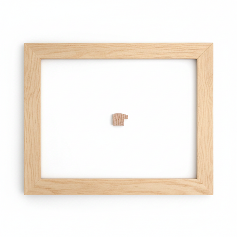 Picasso - 20 x 25 Moldura de Madera de Pino de Primera, Linea para Marco, Tipo Plana, de 19mm de espesor x 025mm de ancho. sin Textura, sin Acabado.