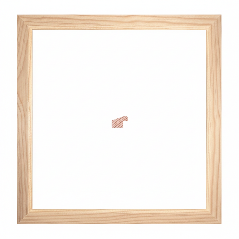 PAMPLONA - 16 x 22 Moldura de Madera de Pino de Primera, Linea para Marco, Tipo Plana, de 16mm de espesor x 022mm de ancho. sin Textura, sin Acabado.